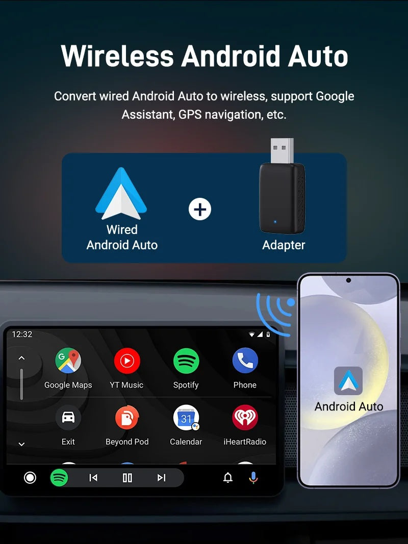 Mini Wireless Car Dashboard Adapter | Apple CarPlay & Android Auto