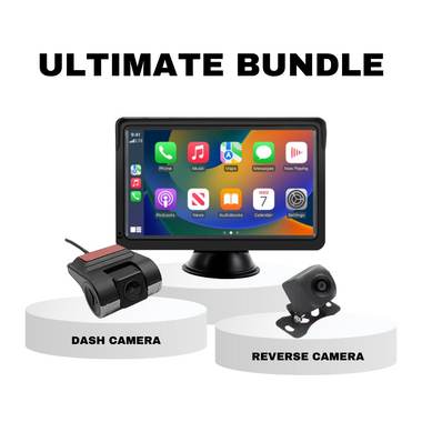 Ultimate Bundle - Universal Touchscreen Car Dashboard + Reversing Camera + Dash Camera | Apple CarPlay & Android Auto
